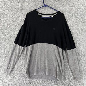 Travis Matthew Sweater Mens Large V-Neck Pullover Color Block‎ Golf Shirt READ